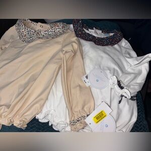 Edgehill Collection one piece baby girl bloomers 18 months set of two NWT